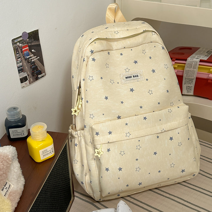Star-Patterned Casual Backpack Bowlift