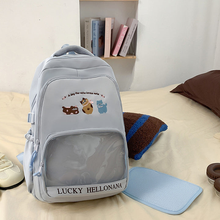 Playful Cartoon-Themed School Backpack