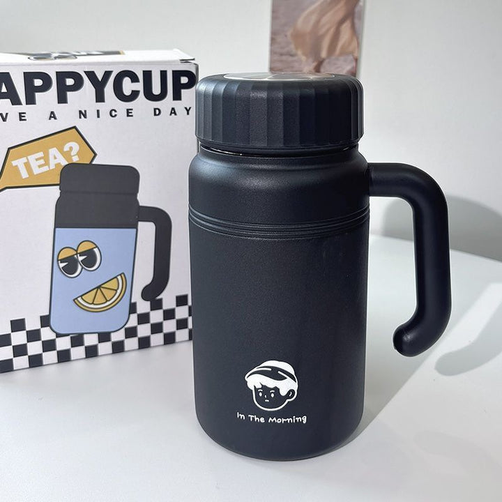 Women's insulated drinking bottle with ergonomic handle and practical leak protection Bowlift