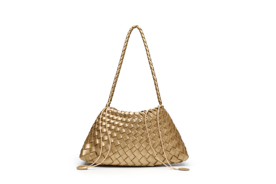 Textured Woven Slouchy Shoulder Bag Bowlift