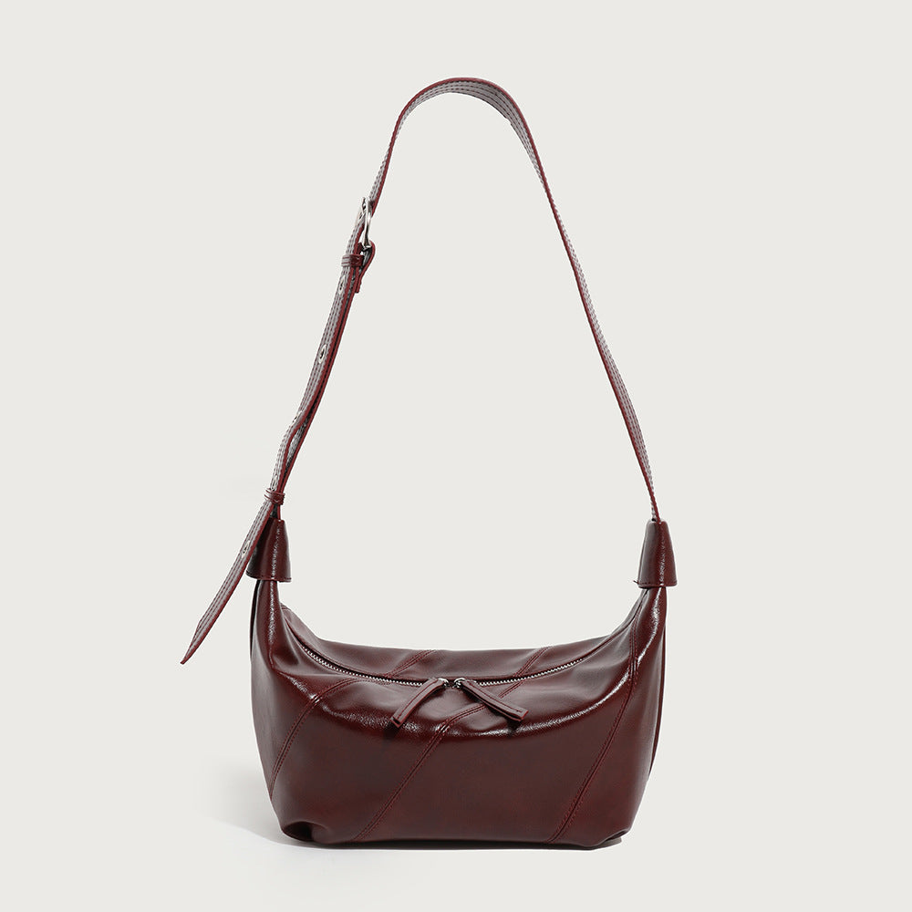 Luxe Textured Hobo Shoulder Bag