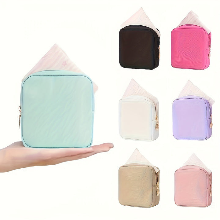 Cosmetic storage bag with fine stripe pattern Bowlift