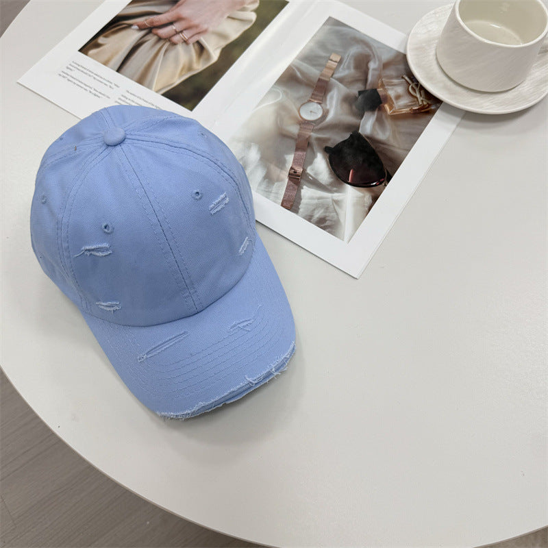 Men's Distressed Vintage-Style Baseball Cap Bowlift