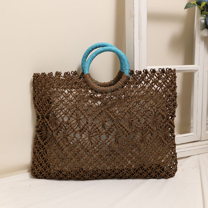 Elegant and Handmade Macrame Basket Bag Bowlift