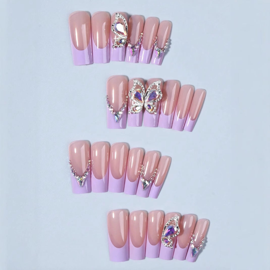 Acrylic nail set with luxurious 3D accents Bowlift