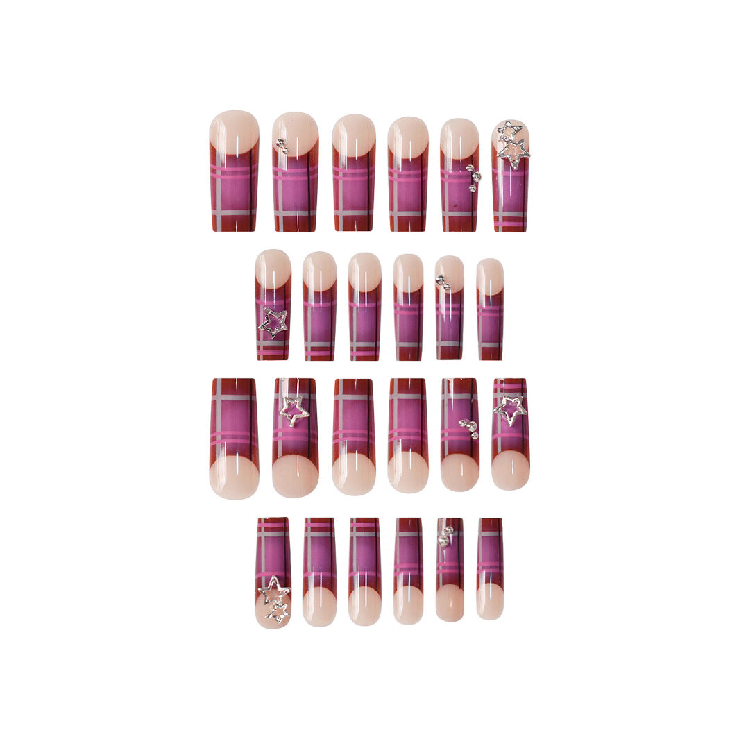 Artistic Star-Embellished Nail Art Bowlift