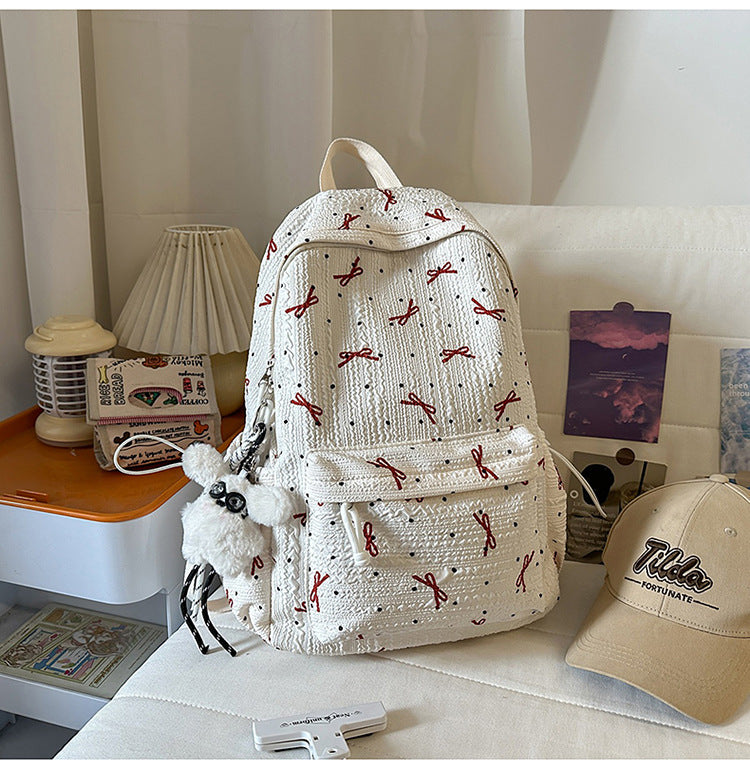 Cute Bow-Embellished Backpack Bowlift