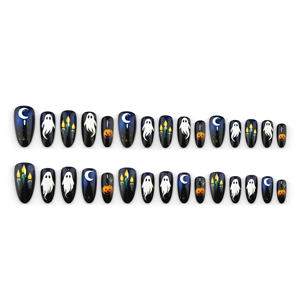 Artificial nails with spooky Halloween designs Bowlift