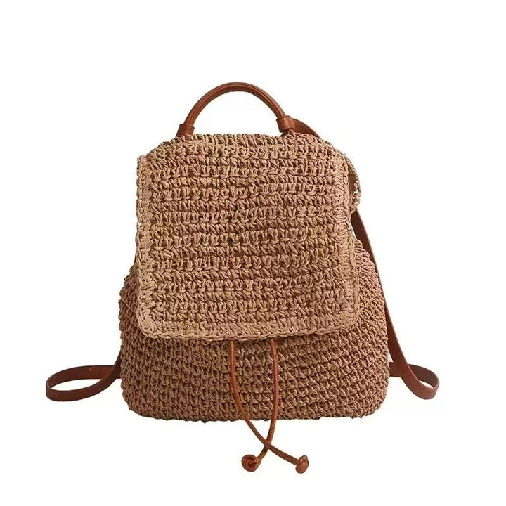 Backpack with Hand-Crocheted Design and Sturdy Leather Straps Bowlift