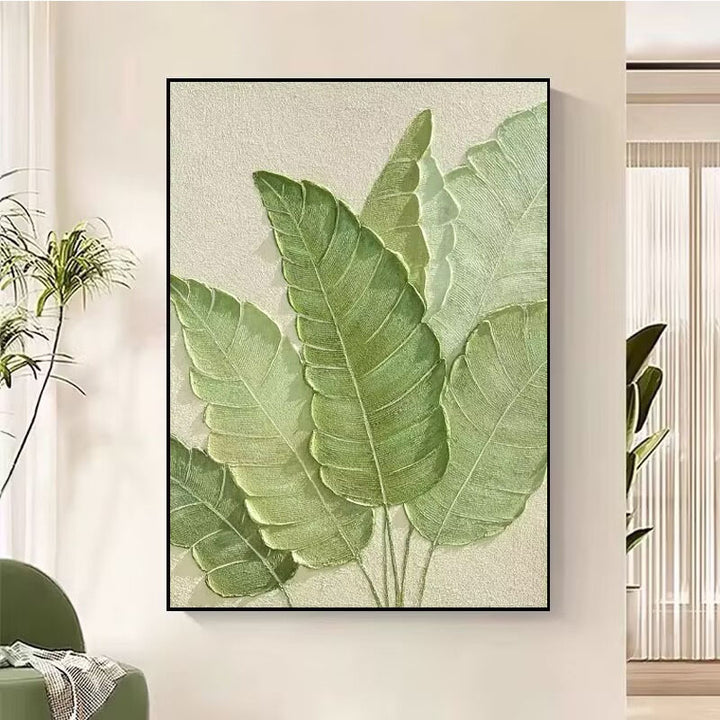Leaf-Themed Relief Wall Art