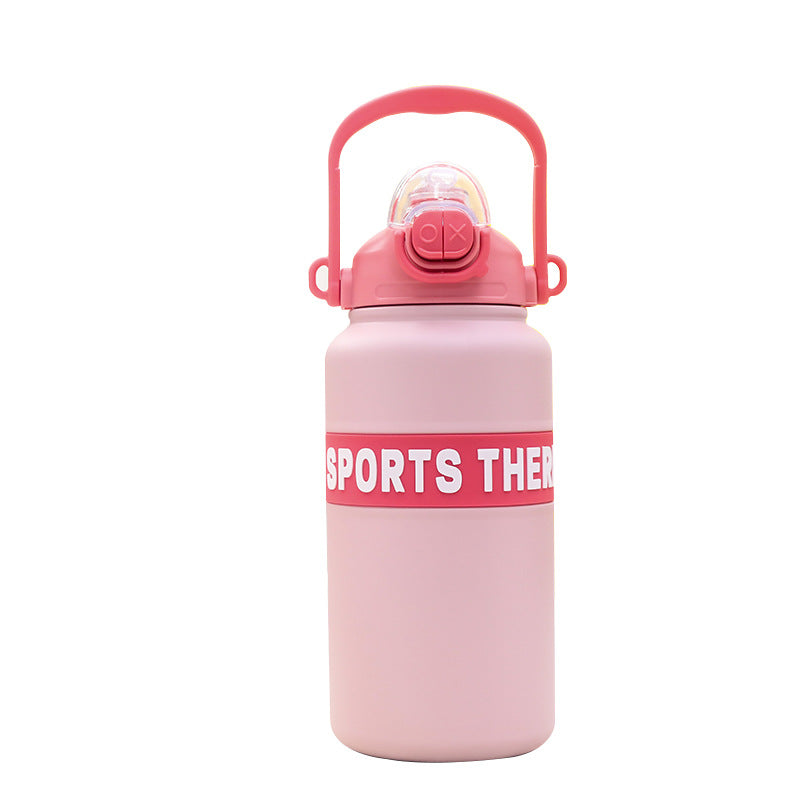 Women's insulated drinking bottle with practical carrying strap and user-friendly closure Bowlift