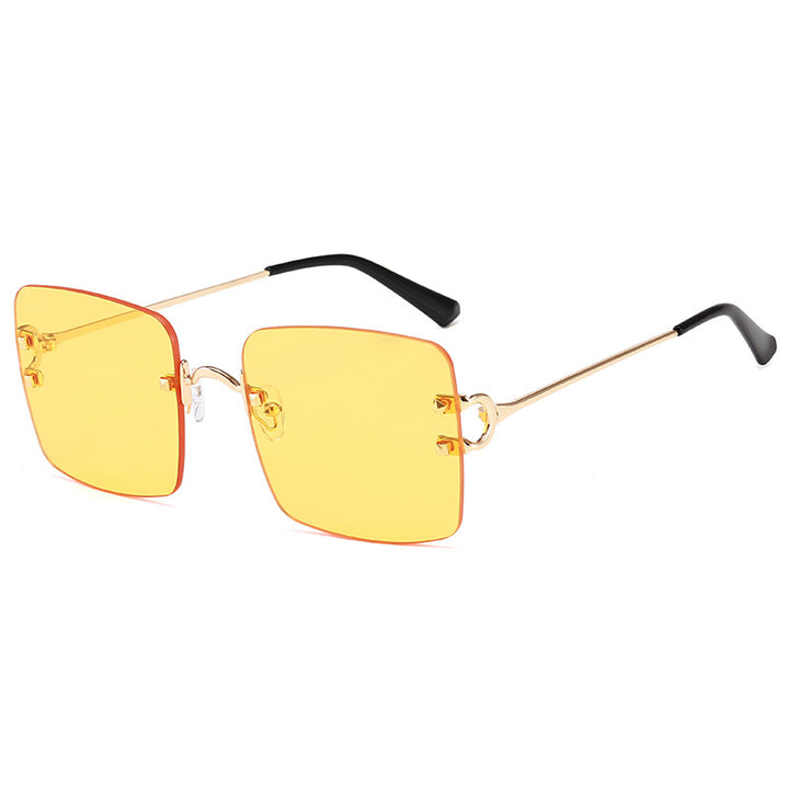 Women square sunglasses with an elegant metal frame and sturdy lenses Bowlift