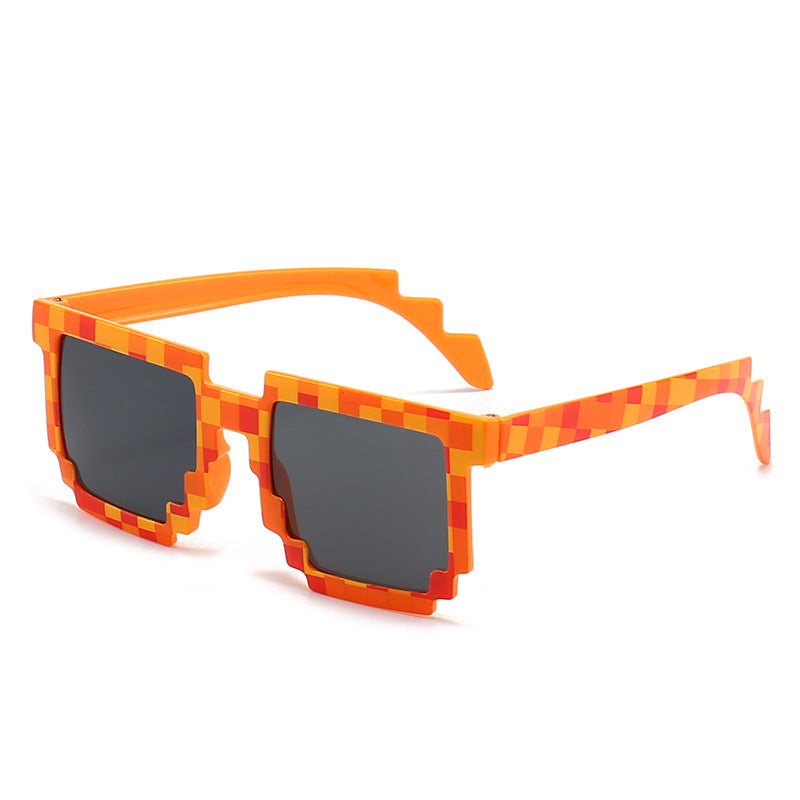 Pixelated Design Square Sunglasses