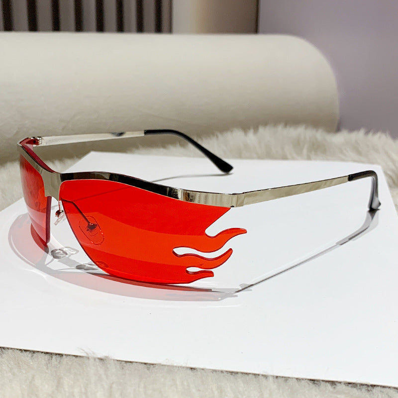 Women futuristic sunglasses with elegant transparent frame Bowlift