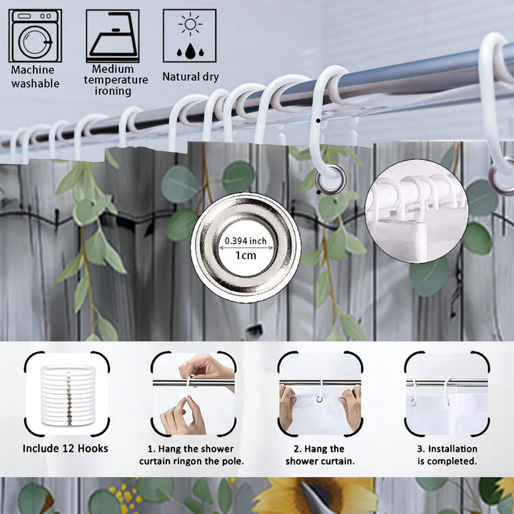 Digital Floral Print Bathroom Set Bowlift