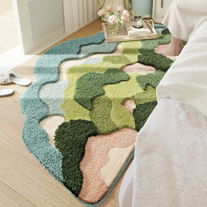 Unisex Floral Pattern Bath Mat Bowlift