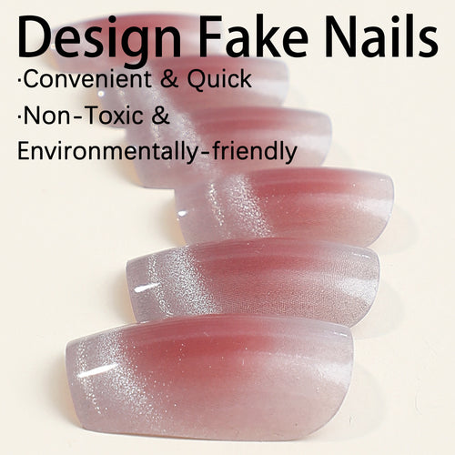 Artificial nail set with elegant ombre effect and care accessories Bowlift