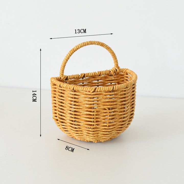 Handwoven willow basket with animal motif Bowlift