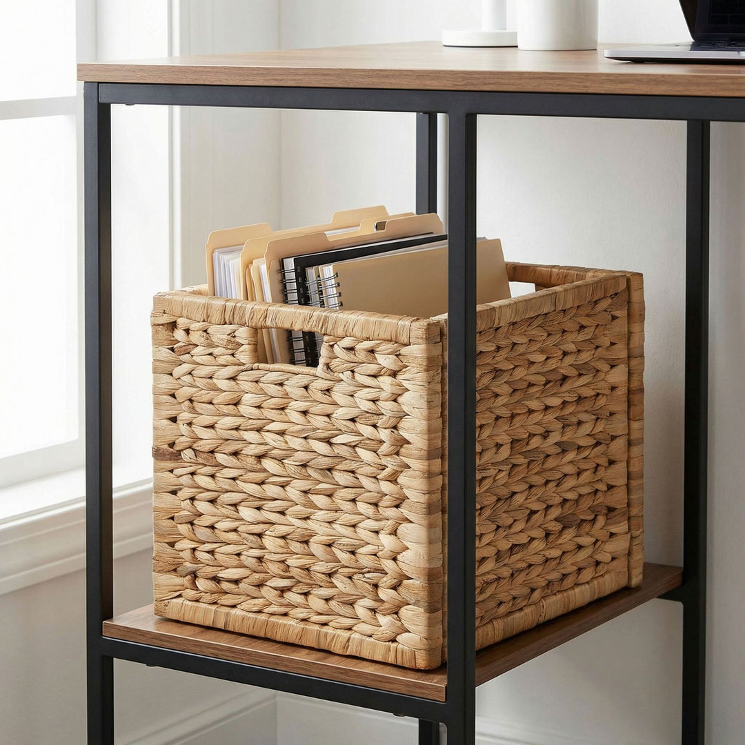 Practical storage basket made of braided material Bowlift