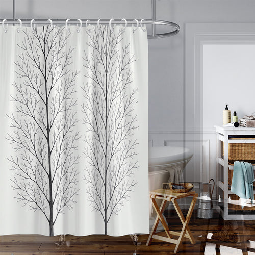 Artistic Tree Design Shower Curtain Bowlift
