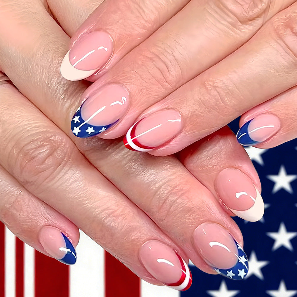 Patriotic Themed Gel Nail Art Bowlift 1787543075