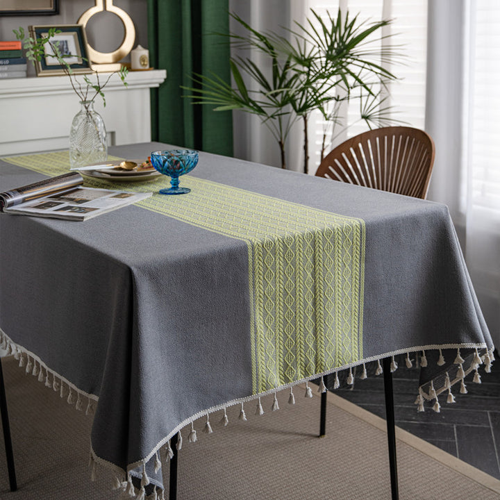 Textured Woven Decorative Tablecloth