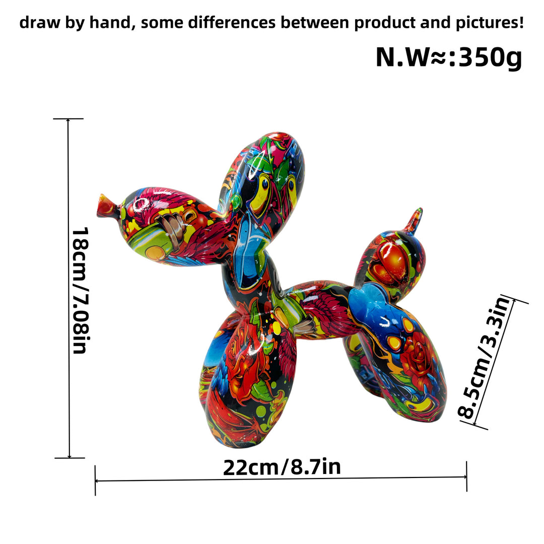 Colorful Balloon Dog Sculpture Bowlift