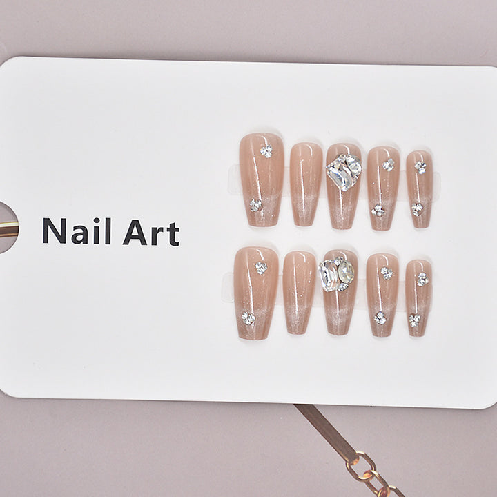 Luxurious Rhinestone-Embellished Nail Extensions Bowlift