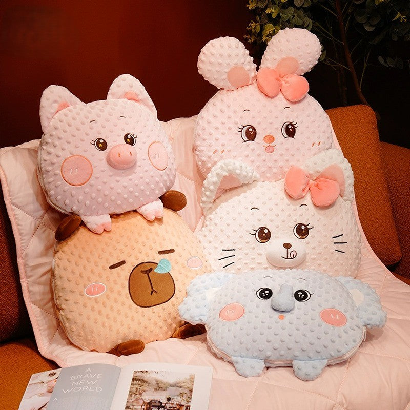 Cuddle Ready Cute Cartoon Pillow Bowliftanket | Bowlift
