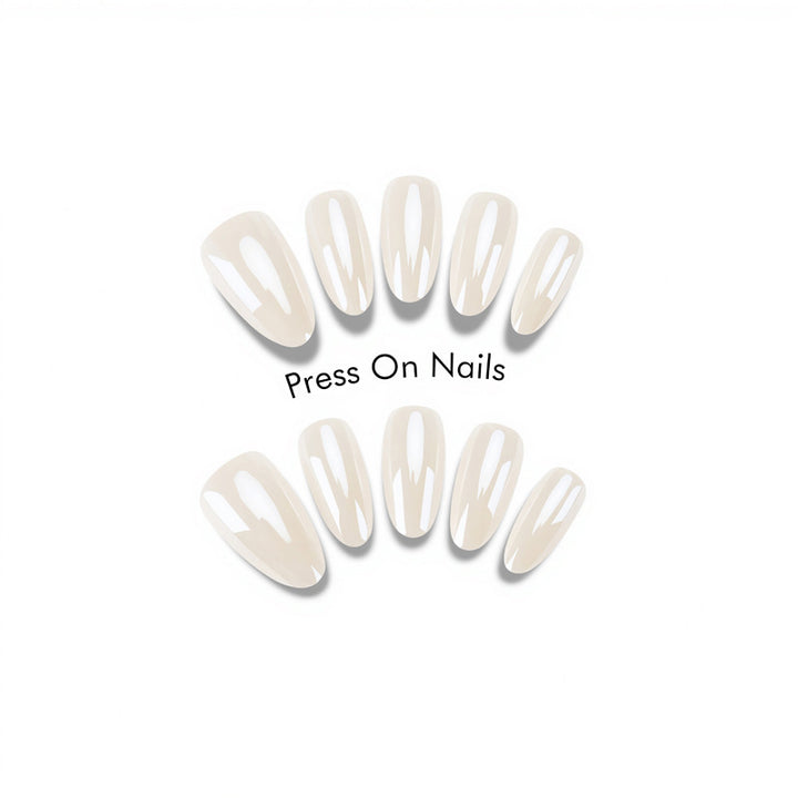 Premium Press-On Nail Set with Elegant Coffin Shape Bowlift