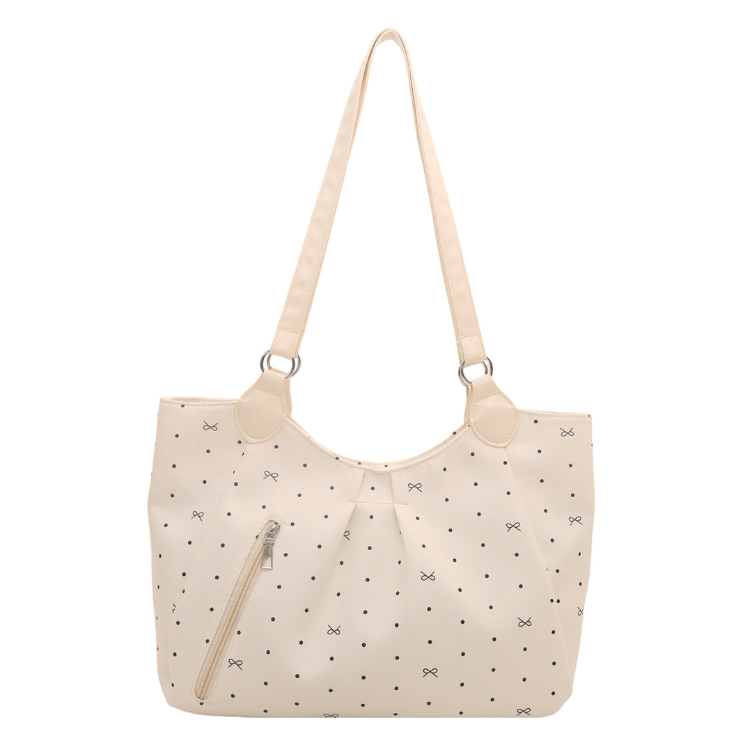 Stylish Polka Dot Shoulder Tote Bag