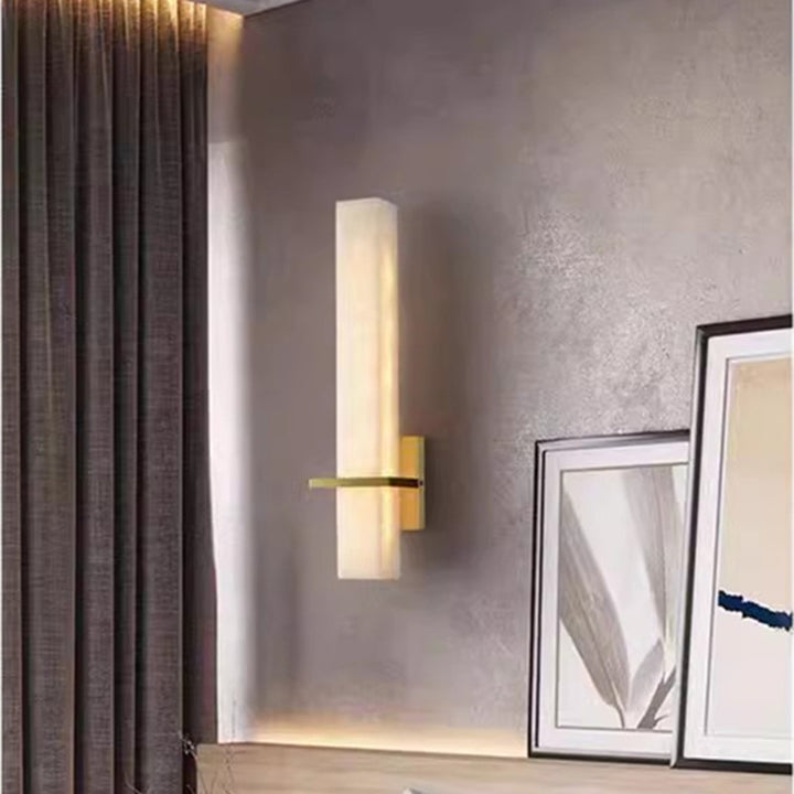 Modern Vertical Wall Sconce with Frosted Illumination