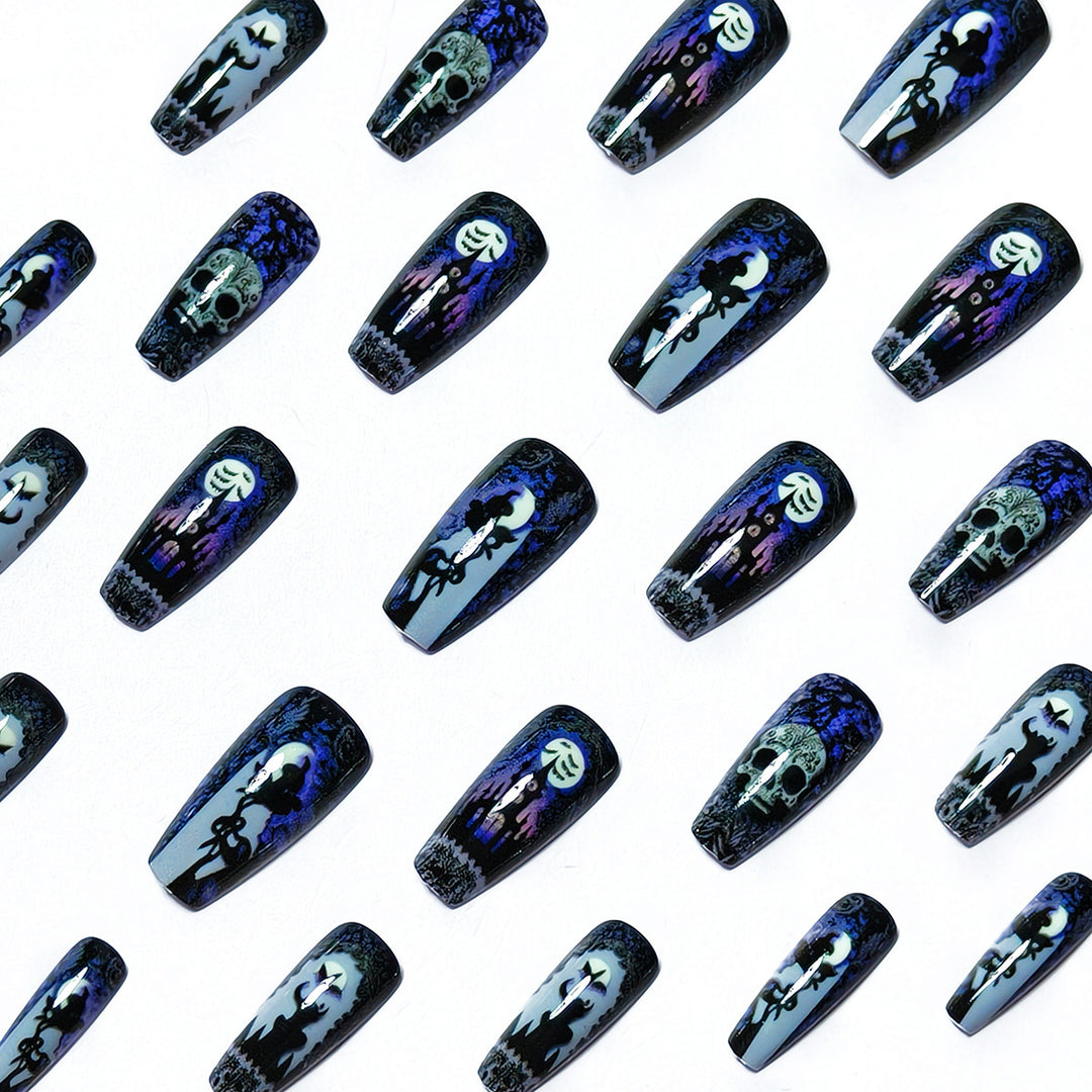 Creative Halloween Style Artificial Nails Bowlift