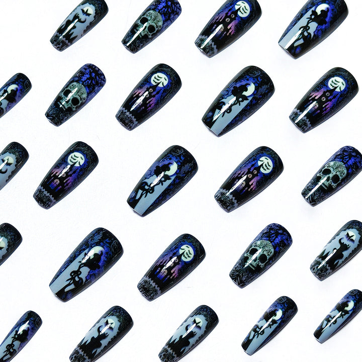 Creative Halloween Style Artificial Nails Bowlift
