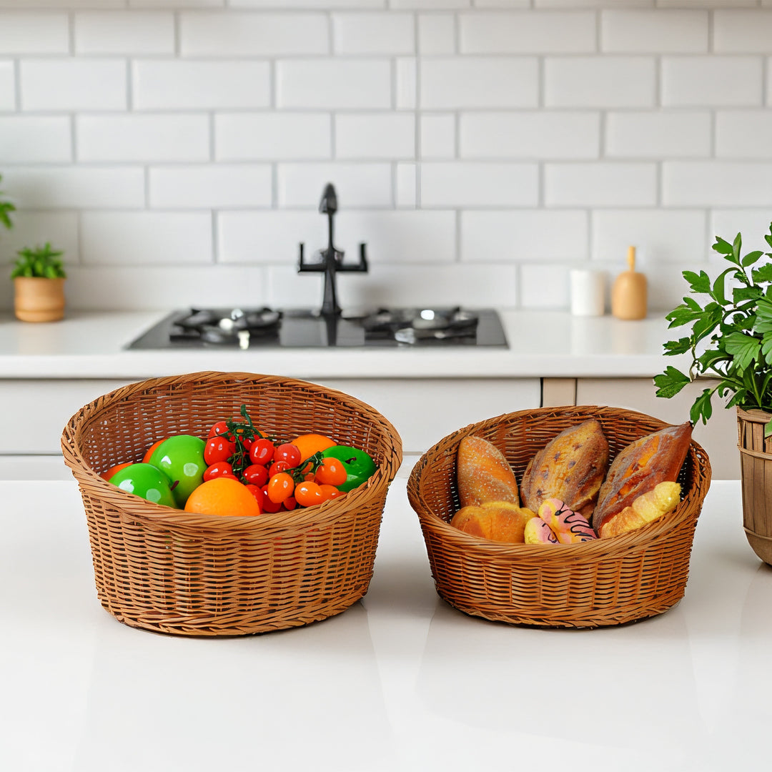 Elegant Woven Serving Tray Bowlift