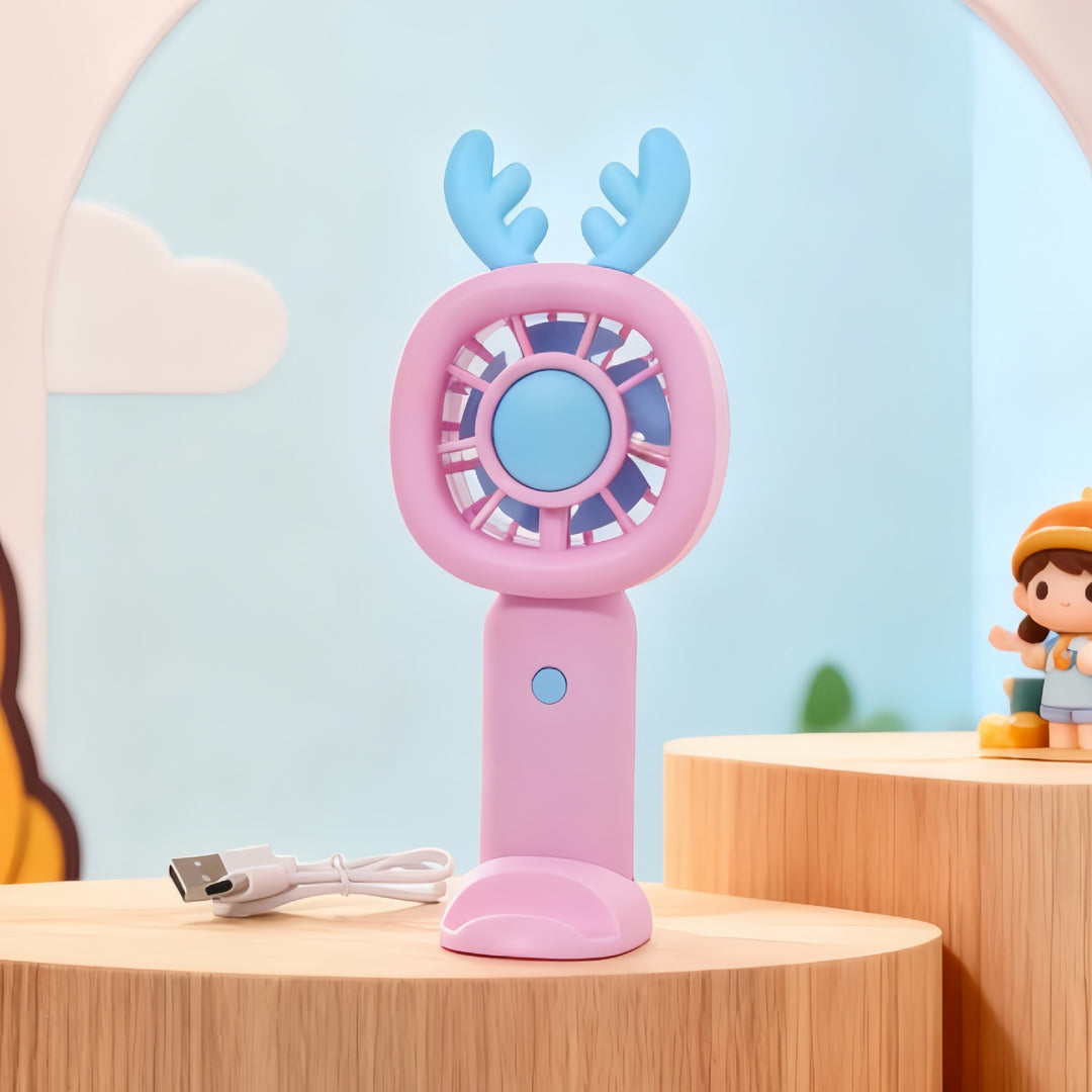 Women's Portable Mini Fan in Cute Bunny Design Bowlift