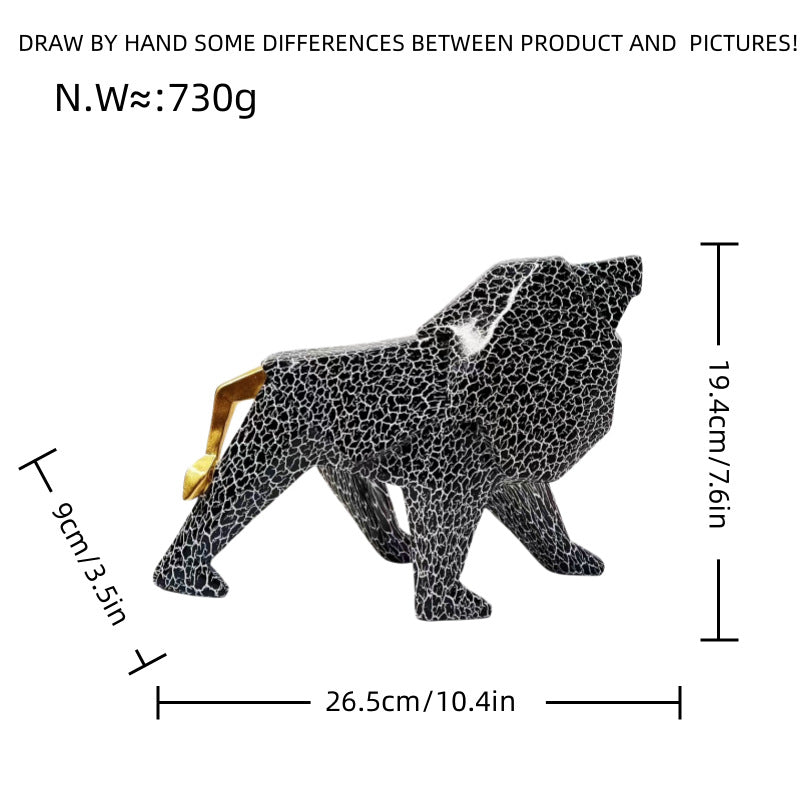 Colorful lion figure made of high-quality resin Bowlift