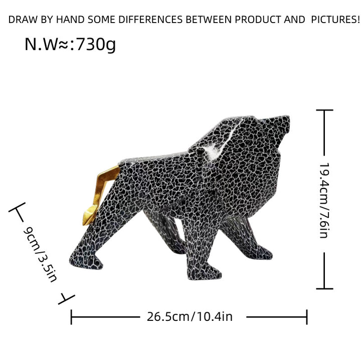 Colorful lion figure made of high-quality resin Bowlift