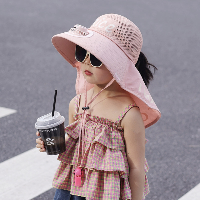 Child-Sun-Protective-Hat with Neck Protection, Breathable Mesh and Adjustable Chin Strap Bowlift