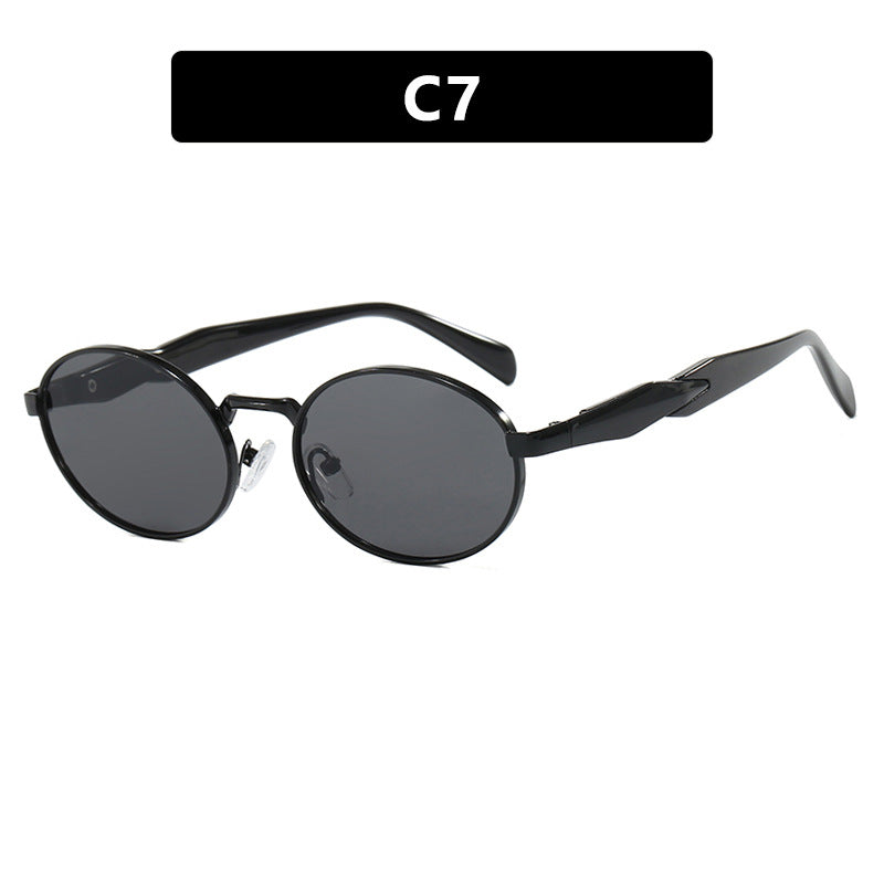 Women's designer sunglasses with unique oval frame and luxurious accents Bowlift