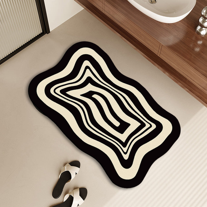 Artistic Abstract Checkered Area Mat