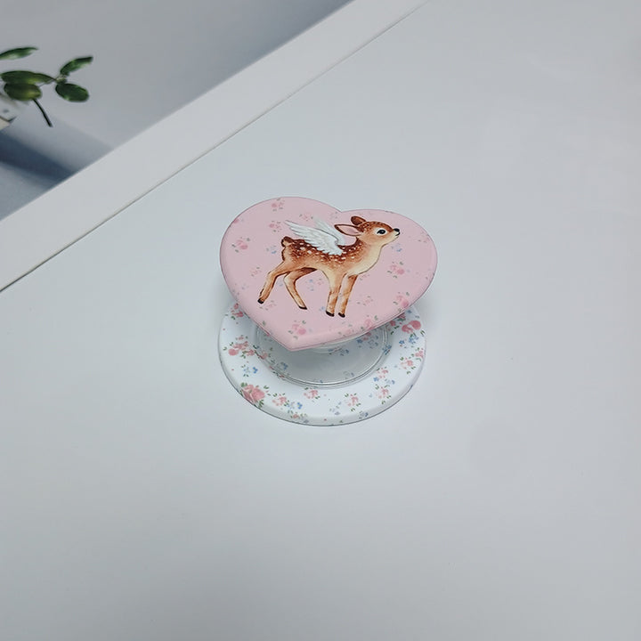 Heart-Shaped Character Phone Grip Bowlift
