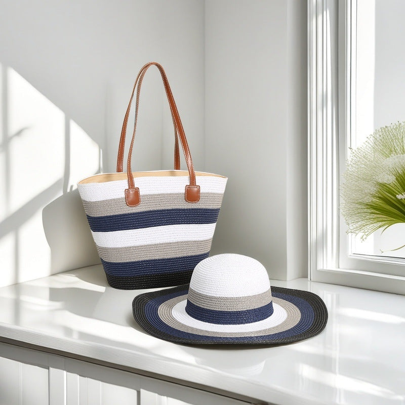 Beach bag with colorful stripes Bowlift
