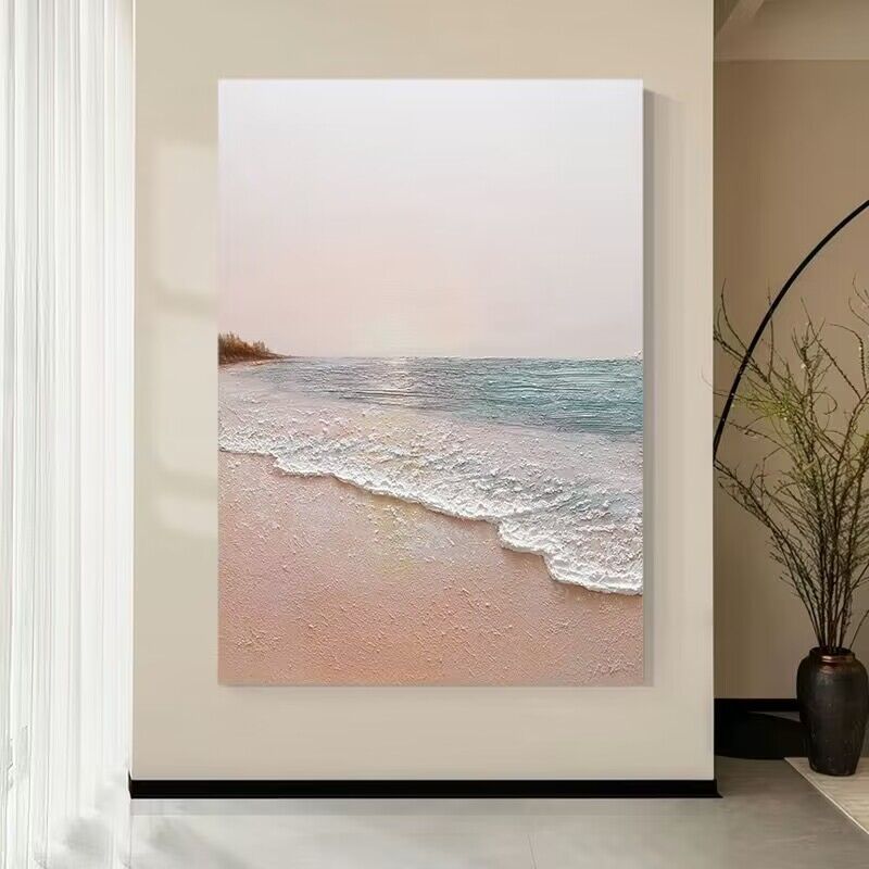 Coastal Serenity Abstract Canvas Art