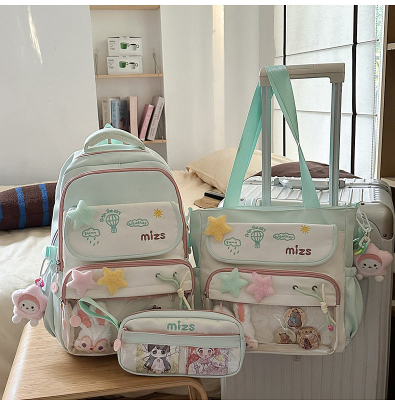 Whimsical Multi-Pocket Backpack Set Bowlift