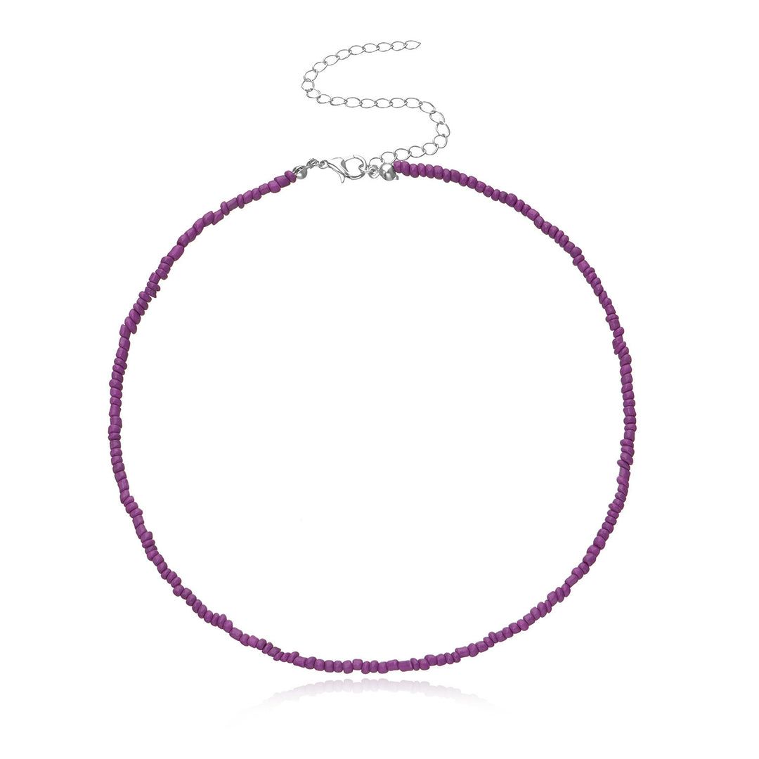 Colorful Beaded Choker Necklace Bowlift