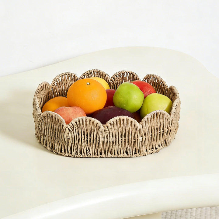Decorative hand-woven storage basket Bowlift