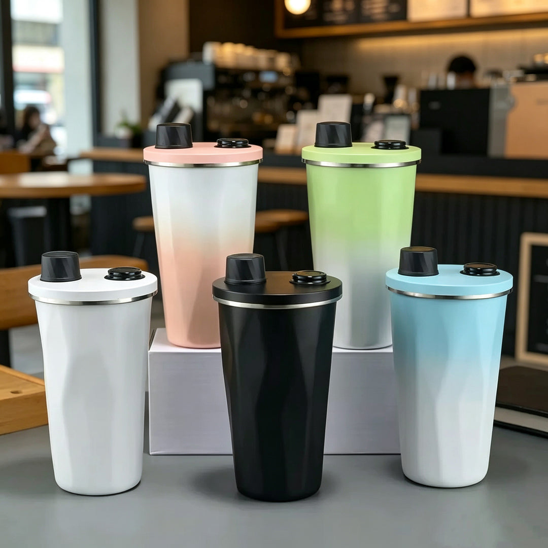 Women's insulated drinking bottle with practical press closure Bowlift