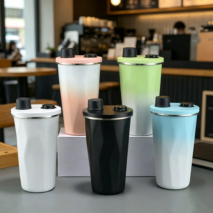 Women's insulated drinking bottle with practical press closure Bowlift
