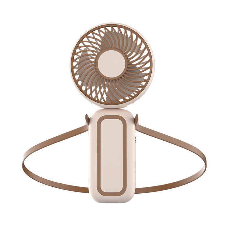 Women's portable neck fan with flexible carrying strap Bowlift